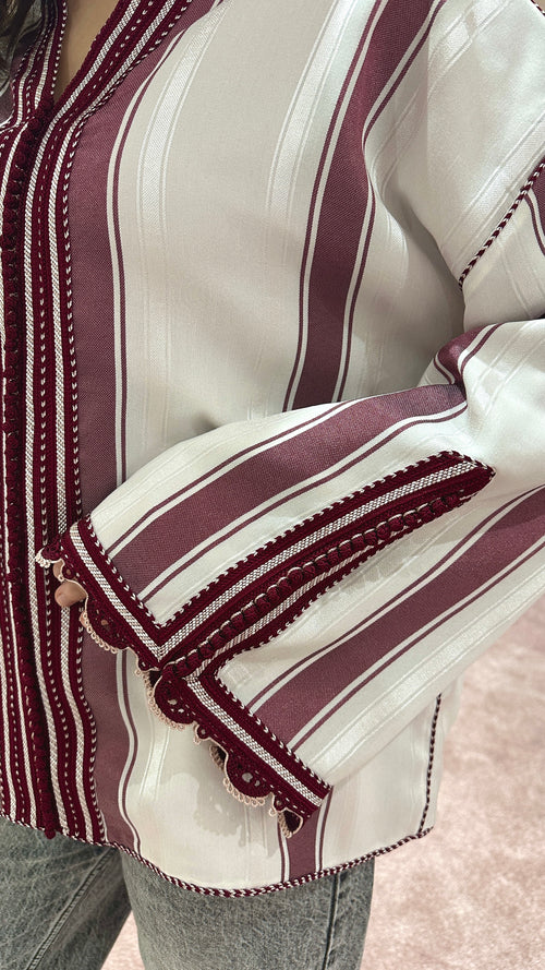 The burgundy Ghazali. top